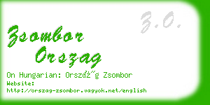 zsombor orszag business card